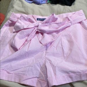 Lauren James Seersucker Bow Tie Shorts